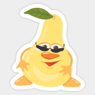 Pear with glasses Sticker